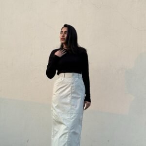 Light Olive Twill Skirt