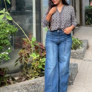 Deep Blue💙 – High Waist Wide leg Jeans