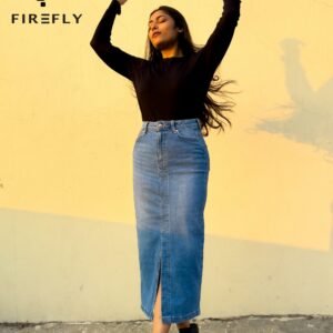 Firefly High Waist Denim Skirt