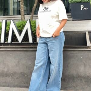 High Waist- Blue Wide Leg Jeans